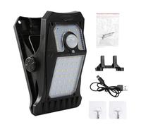 USB Solar Charging Clip Lights, Motion Sensor Lighting Device, Bright 3 Mode Solar Light, Outdoor Lamp with Energy Saving Design, Garden Lighting with Weather Resistant Style, Tool for Patio Porch