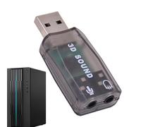 USB Sound Card Adapter - 5.1 Channel USB Audio Adapter, USB Audio Adapter for External Computer | PC and Laptop Plug and Play Audio Adapter for Watching TV, Music Listening