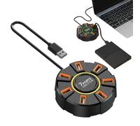 USB Splitter Cable - Multiport Expander USB Adapter Data USB Hub Splitter,Practical Accessory, Portable, Multi-Functional with Colorful Lights for Keyboard, Flash Drive