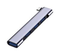 USB Splitter Hub - 9.3x1.7x0.7cm Aluminum Alloy Adapter, High Speed Data Transfer, Port Expander, Lightweight Portable Device | USB Type C Hub Dock for Laptop Tablet Phone Data Charging Use