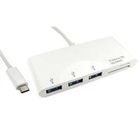 USB tipo C 3 puertos USB HUB y lector de tarjetas, concentradores USB, cantidad X 1 | USB3C-HUB3CR