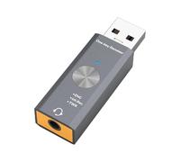 USB To 3.5mm Noise ReductionConverter | External Sound Cards, Audio Adapter - For Live Streaming Voice Over Meeting Home Recording Music Production Game Studio Podcast