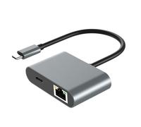 USB to Ethernet Adapter, Gigabit Type C Network Converter, 2.44x2.44in High Speed Stable Connection, Compact Plug and Play Design for Laptop, Tablet, Phone, Projector