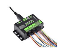 USB to UART I2C SPI JTAG Converter, 2-CH UART up to 9Mbps, 3.3V/5V Level Switch, ESD & Resettable Fuse Protection, Aluminum Alloy Case, Windows/Linux Support, Rail/Wall Mount