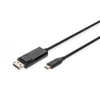 USB Type-C to DisplayPort Bidirectional max. Resolution 8K@30Hz, lenghts 2m, Black