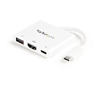 StarTech.com Adaptador Multipuertos USB-C con HDMI - Puerto USB 3.0 - PD de 60W - Blanco