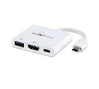 StarTech.com Adaptador Multipuertos USB-C con HDMI - Puerto USB 3.0 - PD de 60W - Blanco