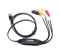 USB Video Capture Card VHS to Digital Converter 720P AV to USB Sound Video Transfer Grabber for Home Security Legacy Media Digitization ABS Material 80x26x15mm