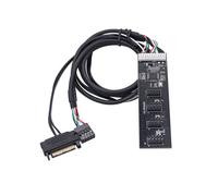 USB2.0 Header Splitter 9 Pin 1 A 4 Extensión Hub Splitter con Cable de Interfaz para PC Mainboard Adaptador