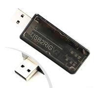 USB2RIG V2 Radio para tarjeta de sonido para radio jamón para interfaz TTL CIV Control PTT adaptador USB a AUX para Kenwood para Yaesu para icom 53 x 24 mm