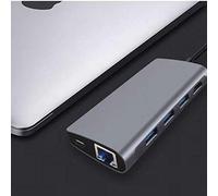 USB3.0 hacia abajo compatible con USB2.0 SD/TF se puede leer simultáneamente TYEP-C3.0 3 puertos HUB+HDMI+TF/SD+RJ45+PD(ocho en uno)