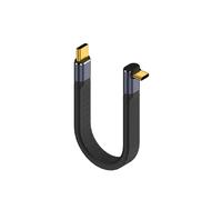 USB4.0 cable usb c corto, Soporte 8K60Hz/240W/48V5A/40Gbps, Chip E-MarKer integrado, Compatible con Thunderbolt 3, Cable de placa corta TYPE-C a TYPE-C 13CM, Aleación de zinc + PVC (Macho a Macho 3)