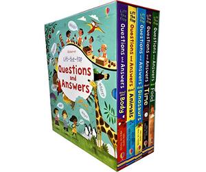 Usborne Ascensor-La-Flap Preguntas y Respuestas Colección 5 Libros Box Set Por Katie Daynes