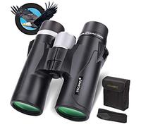 USCAMEL Prismáticos 10x42, de Gran Diámetro Resistentes al Agua, con Cuerpo de Espejo metálico, Película Verde, Alta Definición y Gran Potencia（Negro）
