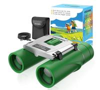 USCAMEL Prismáticos para Niños y Adultos, 8×21 Mini Prismáticos Impermeable Compactos para Observar Aves y Caza (Verde)