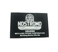 USCSS Nostromo Alien Weyland Yutani - Parche moral de PVC que brilla en la oscuridad para airsoft y paintball