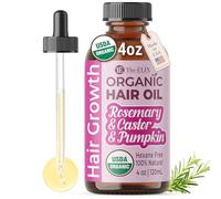 USDA Organic Rosemary Hair Oil for Hair Growth 4oz - Cold Pressed & Hexane Free Blend of Castor, Pumpkin Seed, Peppermint & Jojoba Oils - Thickening & Strengthening Hair Loss Treatment for Women & Men