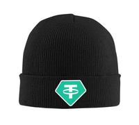 USDT Print Bonnet Hat Unísex Jersey Skullies Invierno Cálidos Gorros Cabeza Tapón de Viaje Skullies Sombreros Web3 Fan