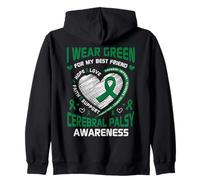 Use Green For Friend Conciencia del síndrome de parálisis Cerebral Sudadera con Capucha