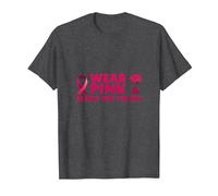 Use Pink & Make 'Em Think: Inspiración para la concienciación sobre el cáncer Camiseta, Hombre, Jaspeado Oscuro, XL