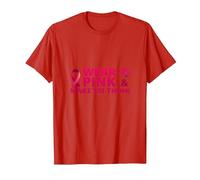 Use Pink & Make 'Em Think: Inspiración para la concienciación sobre el cáncer Camiseta, Hombre, Rojo, XL