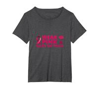 Use Pink & Make 'Em Think: Inspiración para la concienciación sobre el cáncer Camiseta, Mujer Tallas Grandes, Jaspeado Oscuro, 6XL Grande