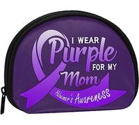 Use púrpura para mi mamá Concientización sobre el Alzheimer Monedero Monedero Mujeres y niñas Lindo Bolso de Moda Cambiar Bolsa Titular de la Llave Mujeres Monedero Regalo