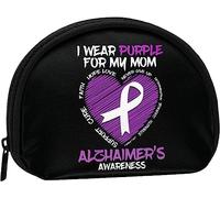 Use púrpura para mi mamá Concientización sobre el Alzheimer Monedero Monedero Mujeres y niñas Lindo Bolso de Moda Cambiar Bolsa Titular de la Llave Mujeres Monedero Regalo