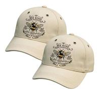 Use Sunshine On Your Head, Sombrero de positividad Tipo Abeja, Gorra de béisbol Ajustable inspiradora de Abejas con Mensajes edificantes, Regalo Informal Diario para Amigos, Familiares (2pcs)