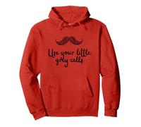 Use Your Little Grey Cells Poirot Quote Bigote Sudadera con Capucha