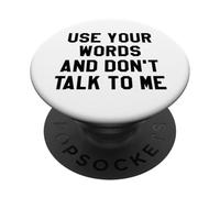 Use Your Word and Don't Talk to Me Stop I'm Overstimulated PopSockets PopGrip Adhesivo
