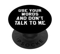 Use Your Word and Don't Talk to Me Until I've Had My Coffee PopSockets PopGrip Adhesivo