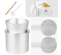USEAMIE Vertuo - Kit de recambio de cápsulas de metal reutilizables, 100 sellos de aluminio para Nespresso Vertuoline con un cepillo, cuchara, soporte