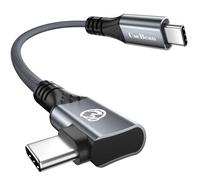 UseBean 240W Cable USB C a USB C 0.2M, Ángulo Recto Cable USB 3.2 Gen 2X2 20Gbps de datos,PD 3.1 Tipo C a C de carga rápida, cable 4K de vídeo para el iPhone 15,Galaxy S24/S23/S22,iPad MacBook
