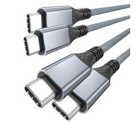 UseBean 240W Cable USB C a USB C 2M (2 Pack), USB 3.2 Gen 2X2 20Gbps Tipo C Cable de PD Carga Rápida Transmisión de Vídeo 4K@60Hz,Cable de Nylon Trenzado para Thunderbolt 3 MacBook Pro,Galaxy