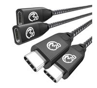 UseBean Cable de Extensión USB C 0.3M [2 Pack], USB-C 3.2 Gen2 20Gbps Macho a Hembra 4K Video Cable, Extensor de Carga/Sincronización Tipo C, para MacBook/iPad Pro, Dell XPS, Surface, Galaxy S25 S24