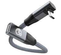 UseBean Cable de extensión USB C 90 grados 0.3M, Gen 2 20 Gbps USB-C 3.2 macho a hembra, extensor tipo C en forma de L, para MacBook Pro/Air, iPad Pro, Nintendo Switch, Steam Deck
