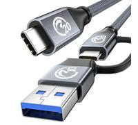 UseBean Cable USB C 240W 2M, Cable de Carga PD 3.1 USB C a USB C 3.2 Gen 2 de 20 Gbps, Vídeo 5K/4K@60Hz, Cordón de Carga Rápida USB A a USB C para iPhone 17/16/15, Galaxy S26/S25/S24, MacBook Pro/Air