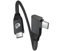UseBean Cable USB C a USB C 100W 0.2M, ángulo Derecho 90 Grados USB 3.2 Gen2x2 20Gbps 4K@60Hz Vídeo&PD Carga Rápida,Cable de Nylon Trenzado USB Tipo C para iPhone 15 iPad Pro MacBook Galaxy S24