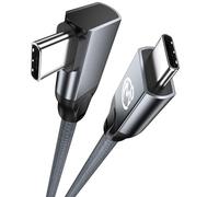 UseBean Cable USB C a USB C 100W 0.5M, ángulo Derecho 90 Grados USB 3.2 Gen2x2 20Gbps 4K@60Hz Vídeo&PD Carga Rápida,Cable de Nylon Trenzado USB Tipo C para iPhone 15 iPad Pro MacBook Galaxy S24