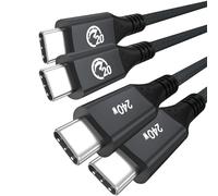 UseBean Cable USB C a USB C 240W 2M [2 Pack], Cable Carga Rápida PD USB C 3.2 Gen2X2 20Gbps,Vídeo UHD 4K@60Hz, para iPhone 15/Pro/Plus/Pro Max,MacBook,iPad Pro Air Mini,Galaxy S24 S23 Ultra