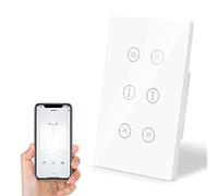 UseeLink Interruptor de cortina WiFi inteligente, controlador de interruptor de persiana, ajuste de temporizador, soporte para Alexa Echo y Google Assistant
