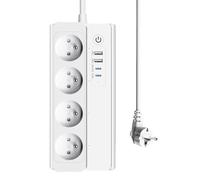Useelink Matter Smart Power Strip 220V 16A 3500W 4AC 2 Type-C 2 USB-A Charges Port Matter Hub is Required iOS and Android Remote Control Works with HomeKit HUE SmartThings Tuya Matter Hub