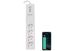 UseeLink WiFi Smart Power Strip (Wi-Fi 220V 16A 3500W 2 Type-C 20W 1 USB-A 4AC Individual Switch by Smart Life App, Compatible con Echo Alexa Google Assisntant Timer no hub requried CE