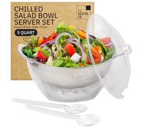 Useful Co. - Ensaladera helada, 4,5 L, grande, con tapa, para fiestas