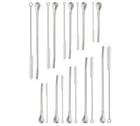 usefulbeauty 10 Set Pajita Yerba Mate Bombilla - Pajitas Reutilizables De Acero Inoxidable con Cuchara De Filtro - Pajitas De Té Desmontables - Reutilizables para Té Suelto, con Cepillo De Limpieza
