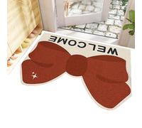 usefulbeauty Alfombra de baño con lazo, alfombra de baño con lazo antideslizante rosa | Cojín de decoración de suelo de entrada de habitación Lindo resistente a la suciedad para el dormitorio