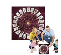 usefulbeauty Alfombra de tarot esotérica | Tejido cuadrado de franela para rituales y adivinación | Accesorio Metafísico para juegos de mesa, horóscopo y runas - Alfombra suave para tarjetas de hombre