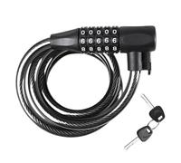 usefulbeauty antirrobo para bicicletas, antirrobo de bicicleta con llave - Cerradura de seguridad plegable y resistente al agua, antirrobo de bicicleta negro ligero, cable antirrobo portátil para
