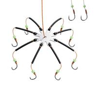 usefulbeauty - Anzuelos de pesca para peces gato, alta resistencia luminosa 10 piezas - Anzuelo , para agua salada, agua dulce, río, lago, oro, trucha, bagre, , barro, atún